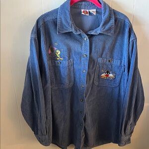 Vintage Looney Tunes Tweety Bird & Sylvester Cordoroy Shirt